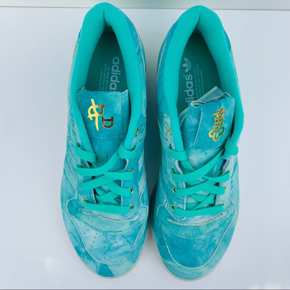 adidas RIVALRY LOW Men’s Hi-Res green/White/Gold - Picture 8 of 12